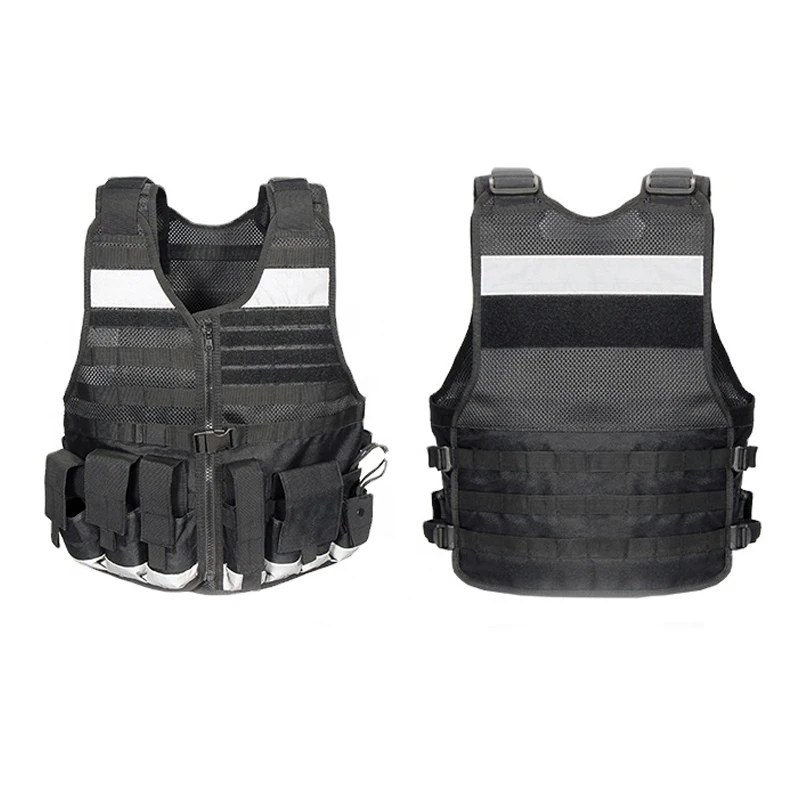 Custom Logo Detachable Utility Stab Proof Mesh Reflective Security Personal Protective Tactical Vest
