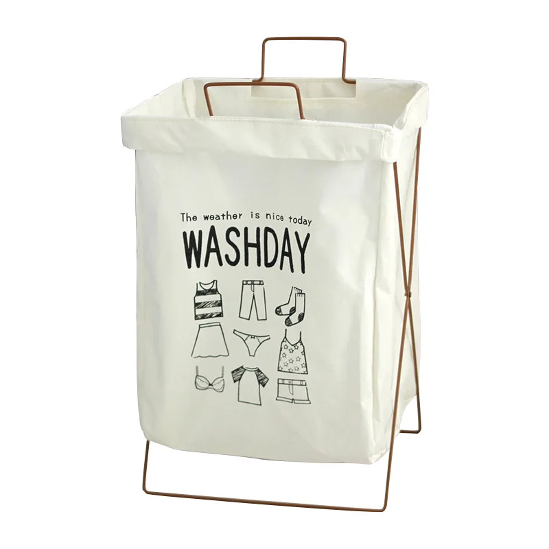 Portable Waterproof Foldable Collapsible Laundry Hamper Dirty Clothes Storage Cotton Linen Hemp Laundry Basket