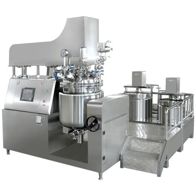 Cosmetics factory use vacuum emulsifying mixer body lotion making machine vacuum emulsifier