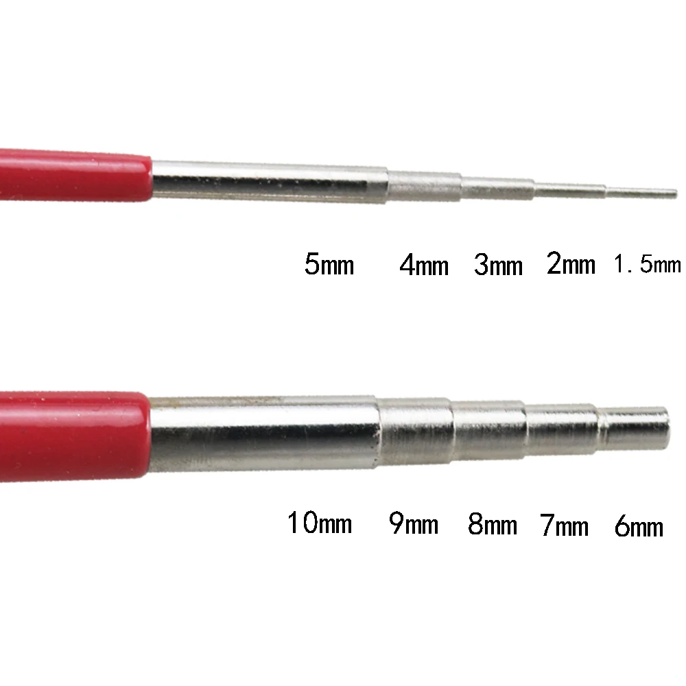 Wire Looping Wrapping Step Mandel Steel Round Bead Working Loop Jump Ring Metal Jewelry Forming Tool with 2pcs and 10 Sizes