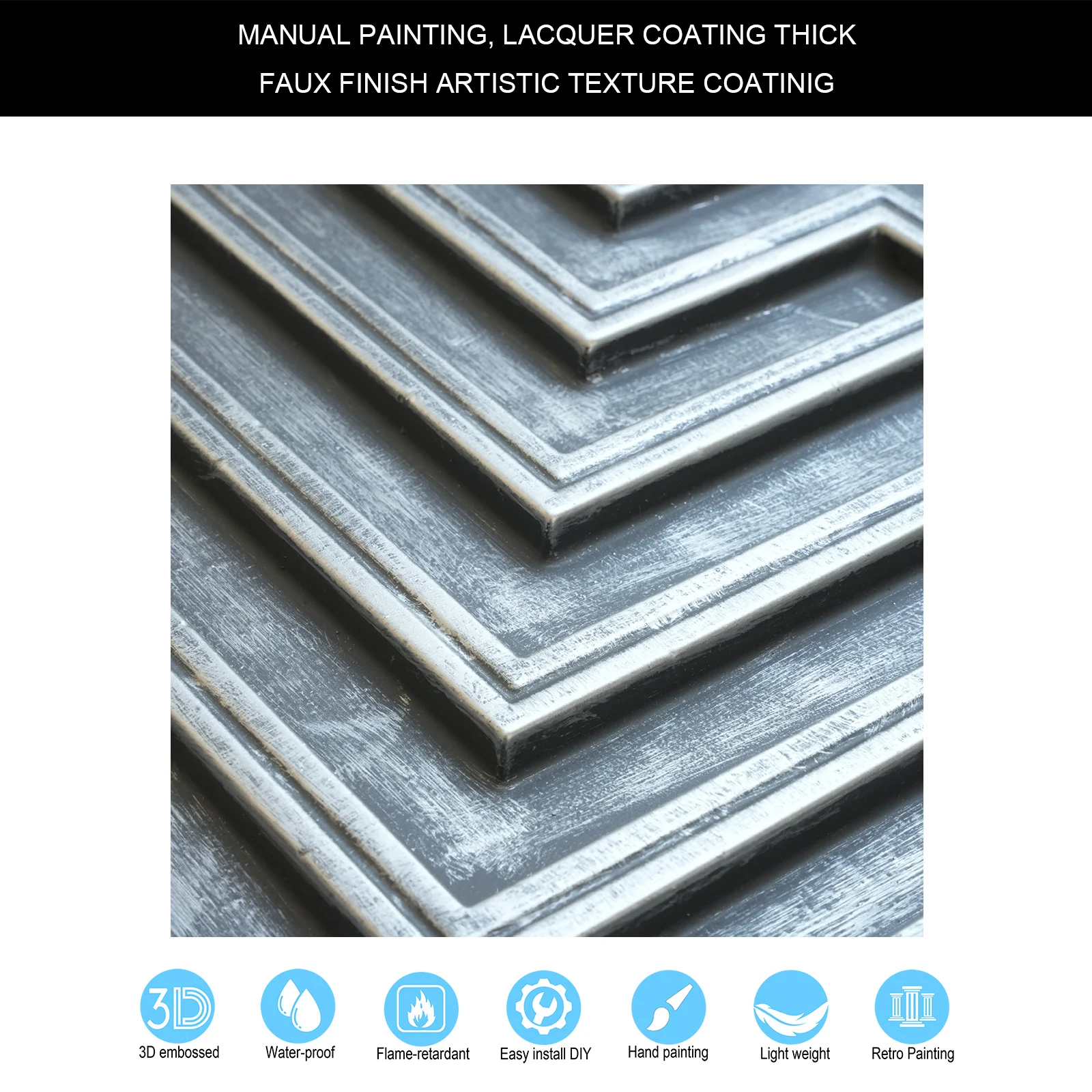 Decorative tin wall tile Easy to Install PVC Panels for Cafe Club PL25 Antique tin