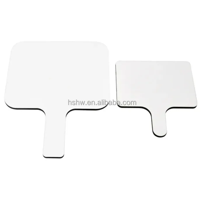 Sublimation Blank Durable Single Sided MDF Board Sublimation Wood Paddle Hand Fans For Graduation Memorial Gift