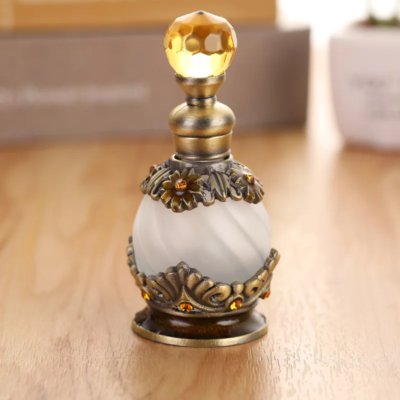 
crystal al rehab empty perfume bottle dubai 15ml arab perfume glass bottles butterfly gem lid 