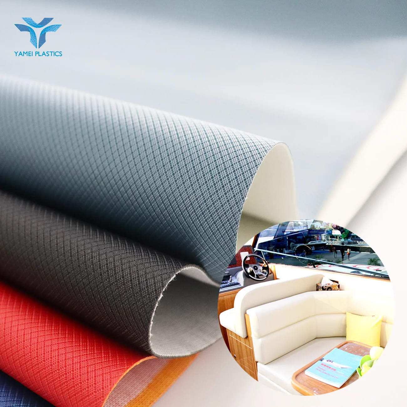 Popular Style UV Protection Wear-Resistant Embossed Ribbon 1.0mm Pvc High Grade Vinyl Faux Synthetic Leather For Marine