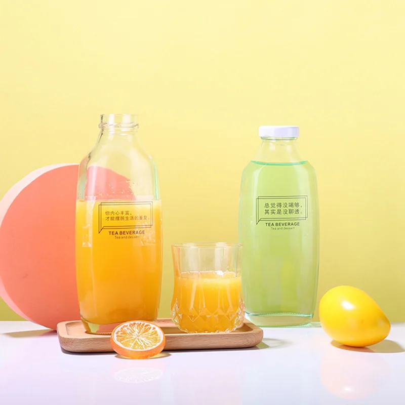 Custom Milk Orange Mango Empty Fruit Drink Juice Bottle 500ml Packaging For Juice