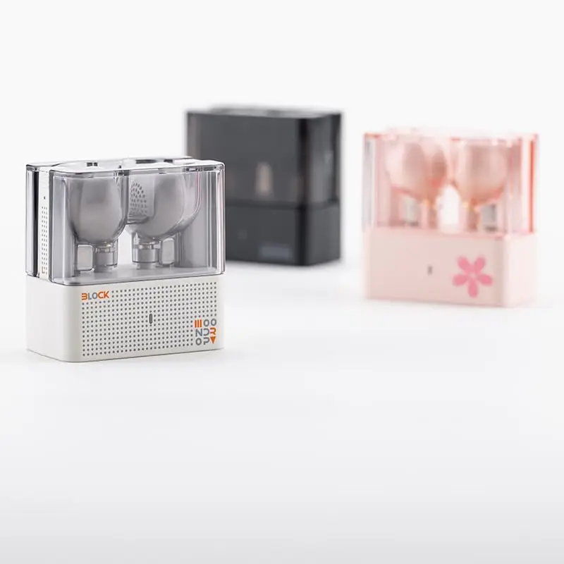 Moondrop Block Dual-Mic ENC TWS Touch Control 13mm Bass-Enhanced Driver True Wireless Earbuds Semi in-Ear Earphones