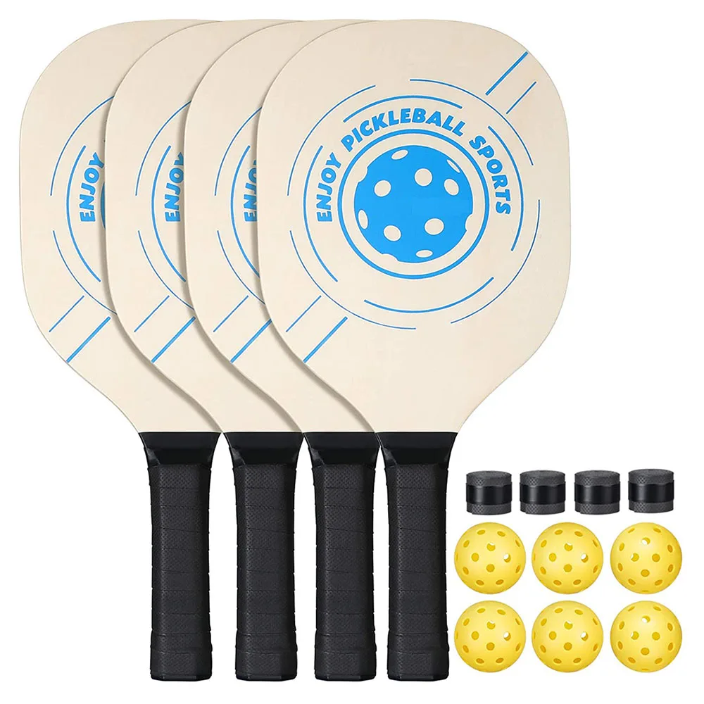 Wood Pickleball Paddles set - Wooden Pickleball Set