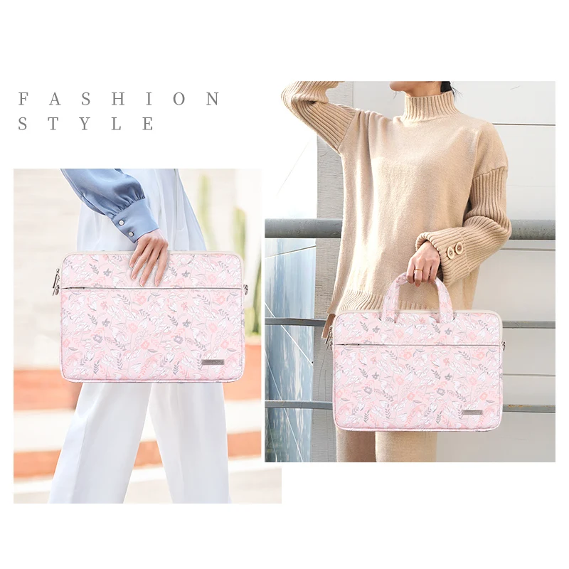 Customize Pattern And Logos Custom Laptop Bag Waterproof PU Leather Laptop Sleeve Multipurpose Laptop Briefcase