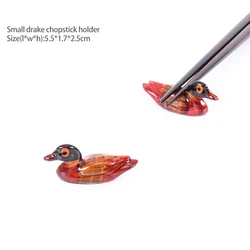Creativity Cute Ceramic Mandarin Duck Chopstick Holder Colorful Glazed Duck Chopstick Rest