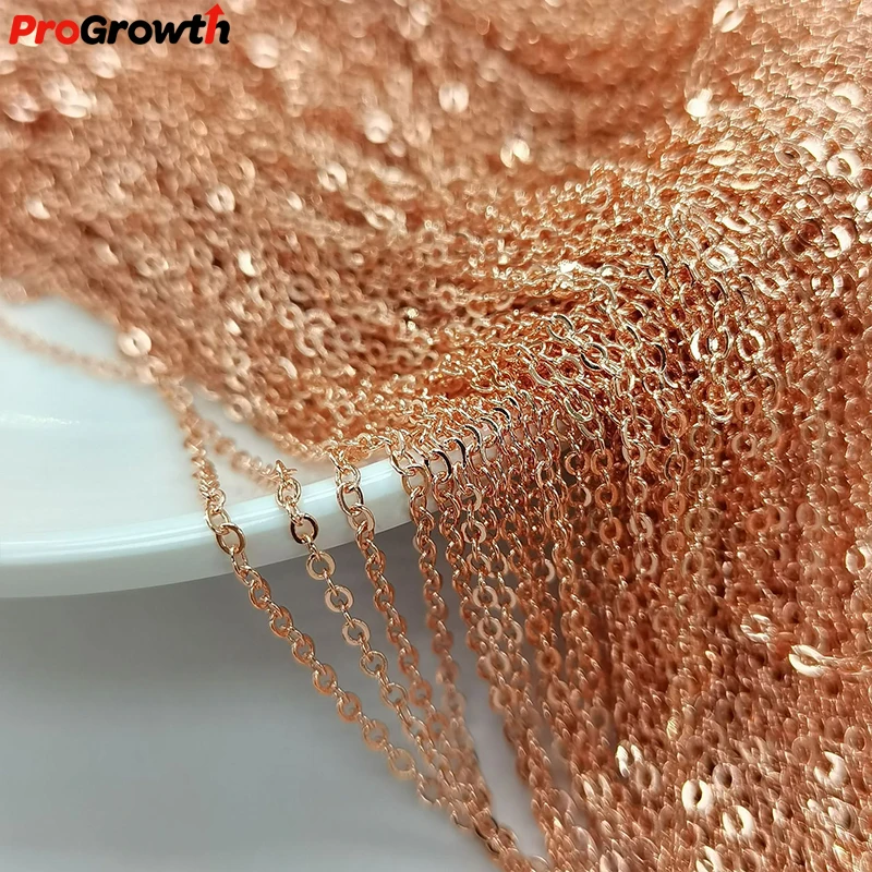 O-shape 14K Color Retention Brass Chain Handmade DIY Semi-finished Bracelet Jewelry Accessories Necklace Tail Chain