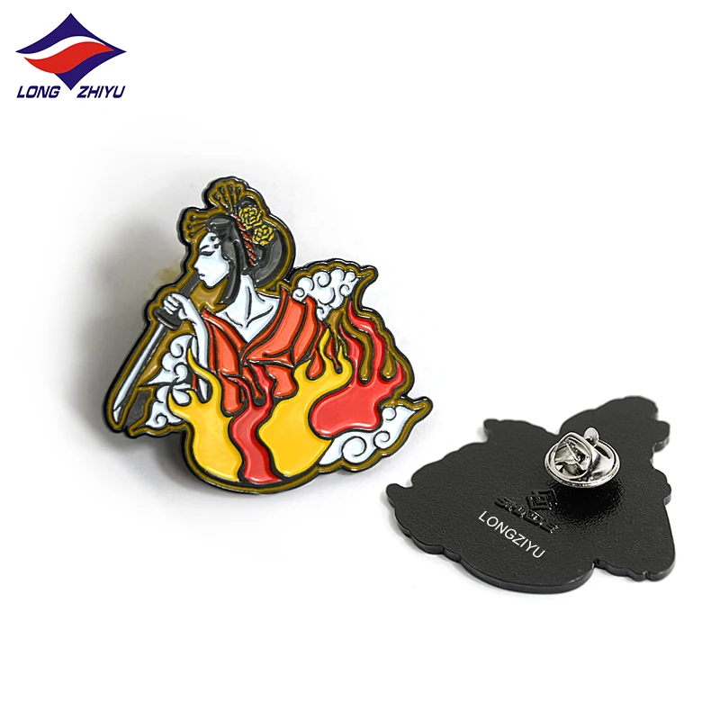 China Factory Cute Metal Enamel Pins Color Changing Pins Lovely Custom Enamel Badge Badge Making Machine