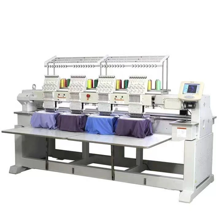 Used TAJIMAs 6 Heads 9 12 15 Needles Embroidery Machine Computerized Embroidering Colorful Pattern