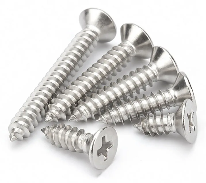 Wholesale Din7982 Stainless Steel Phillips Countersunk Head Self Tapping Screw