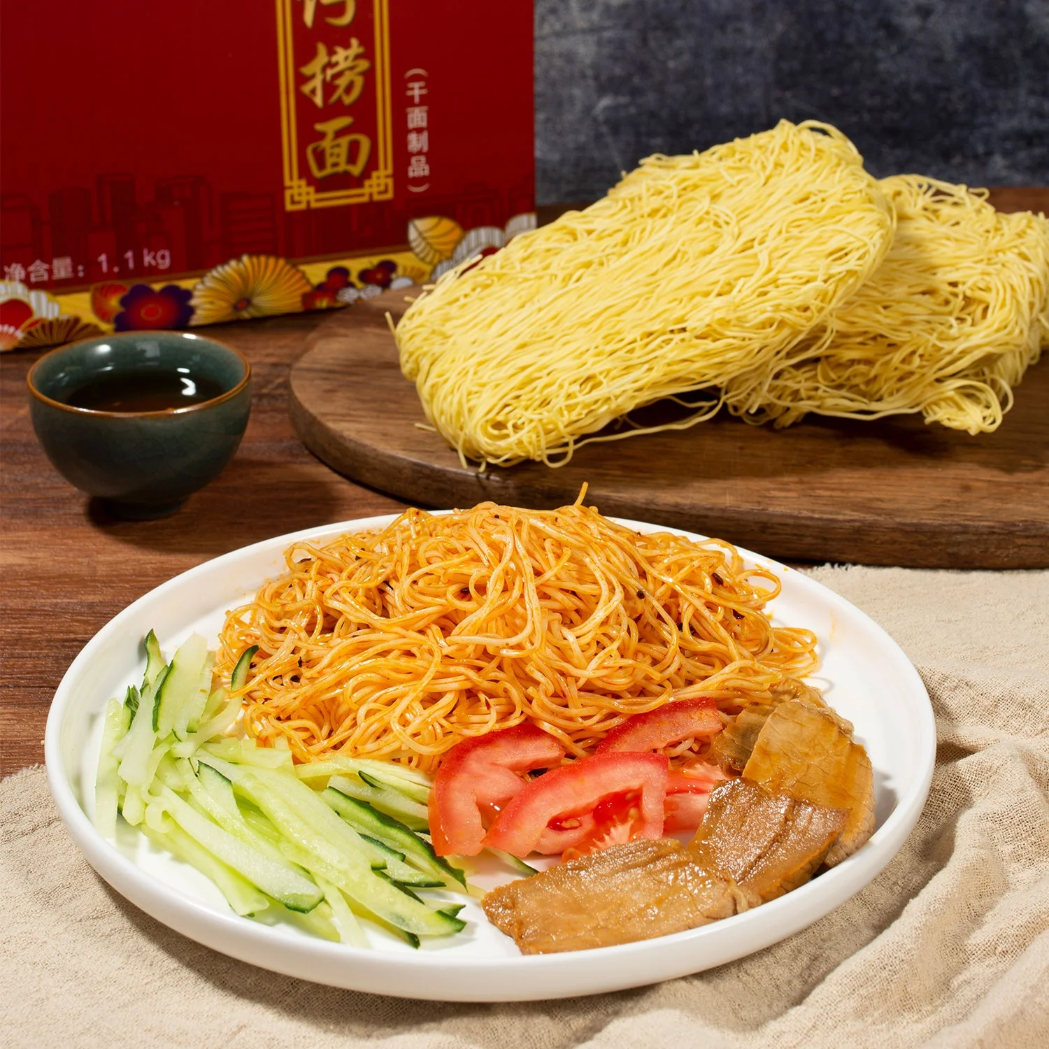 Liji Grain Products Restaurant Wholesale Chow Mein Healthy Instant Fried Noodles