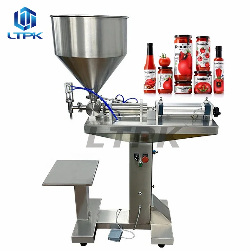 Vertical Pneumatic paste filler Engine Oil Cosmetic Cream Honey Body Lotion Shampoo Thick Liquid Bottle Filling Machines