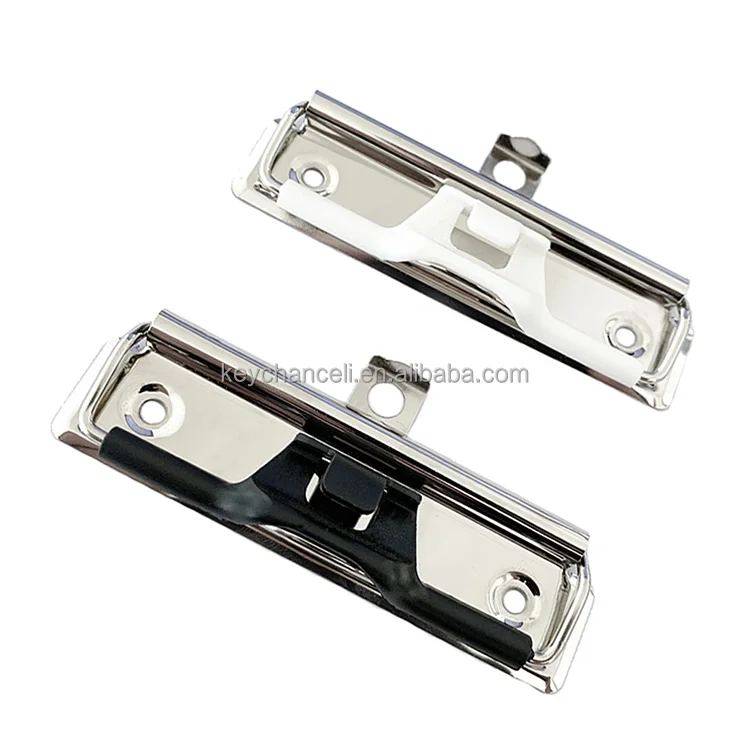 office school supplies black white 80mm plastic PP pen holder for 100mm flat metal wire clipboard clip