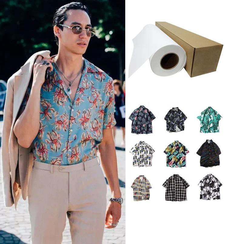 Factory custom size 29/35/40/45/50/60/70/90/100gsm high quality fast dry white sublimation film paper roll for printing fabric