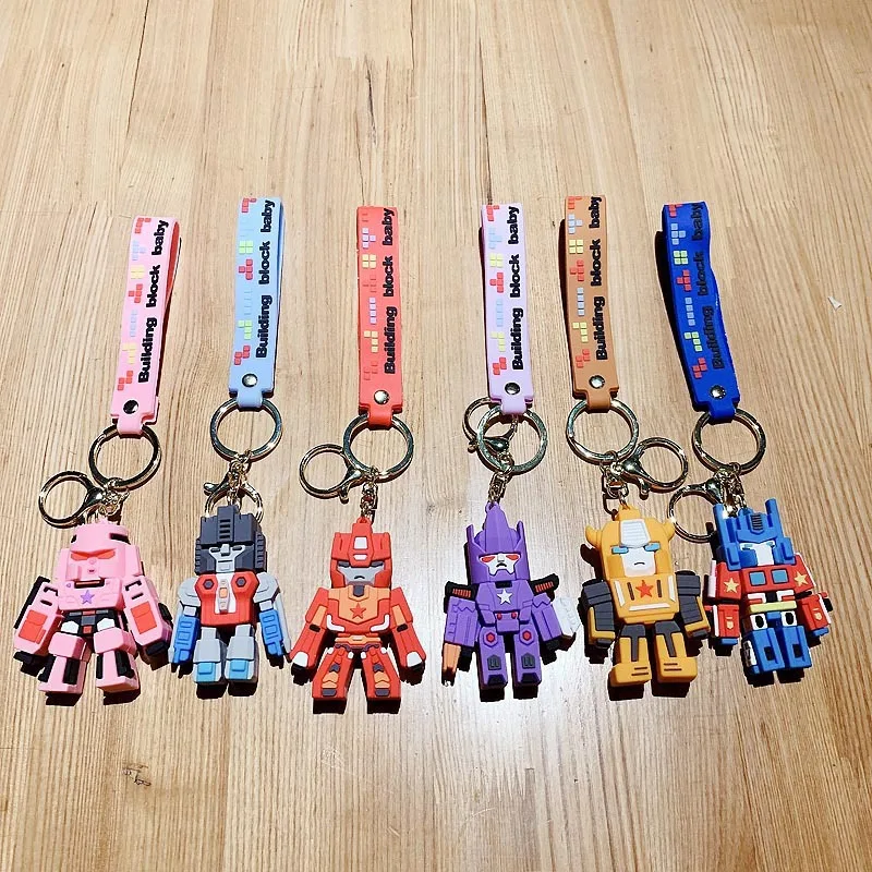 3d Pvc Rubber Cute cartoon Robot Kong Keychain