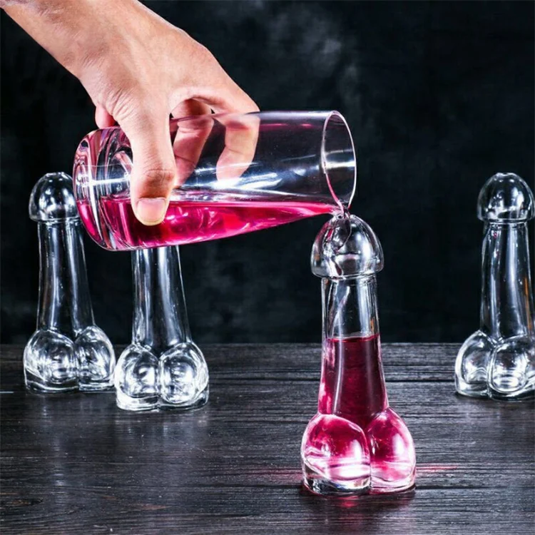 bachelorette party night club supplies pub bar favor willy penis shape glass wine drinking cups