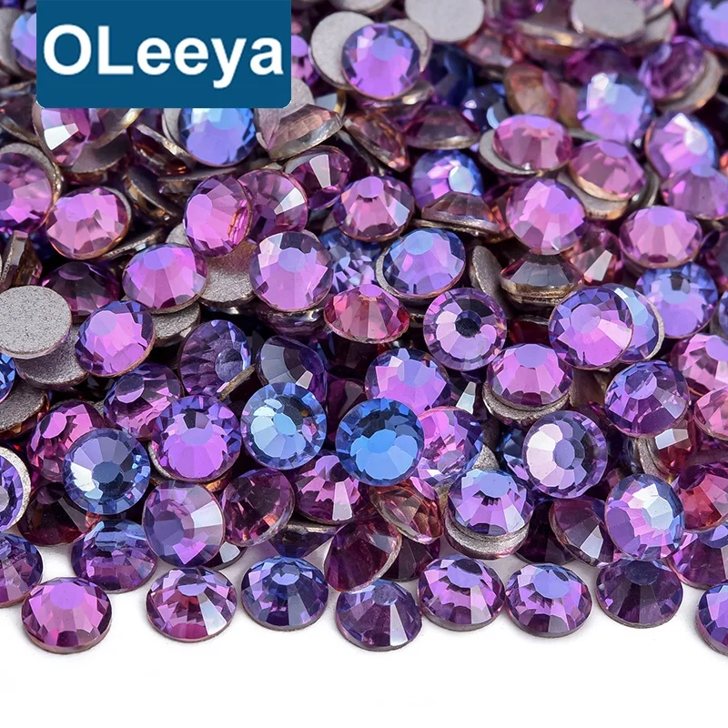 OLeeya Hot Selling Big Sizes SS40 SS50 8mm 10mm Rhinestones Glass Crystals Large Flat Back Rhinestone Non Hot Fix For Tumblers