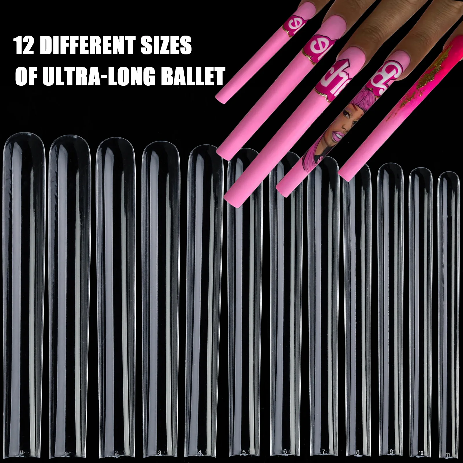 Affordable price Full Cover Square Flat Square Nail Tips Artificial Fingernails  Long Straight Square Nail Tip