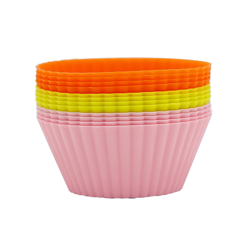 Kitchen Silicone Cupcake Baking Cups Non-Stick Easy Clean Silicone Cups For Delicious Baking - BPA-Free Silicone Bakeware