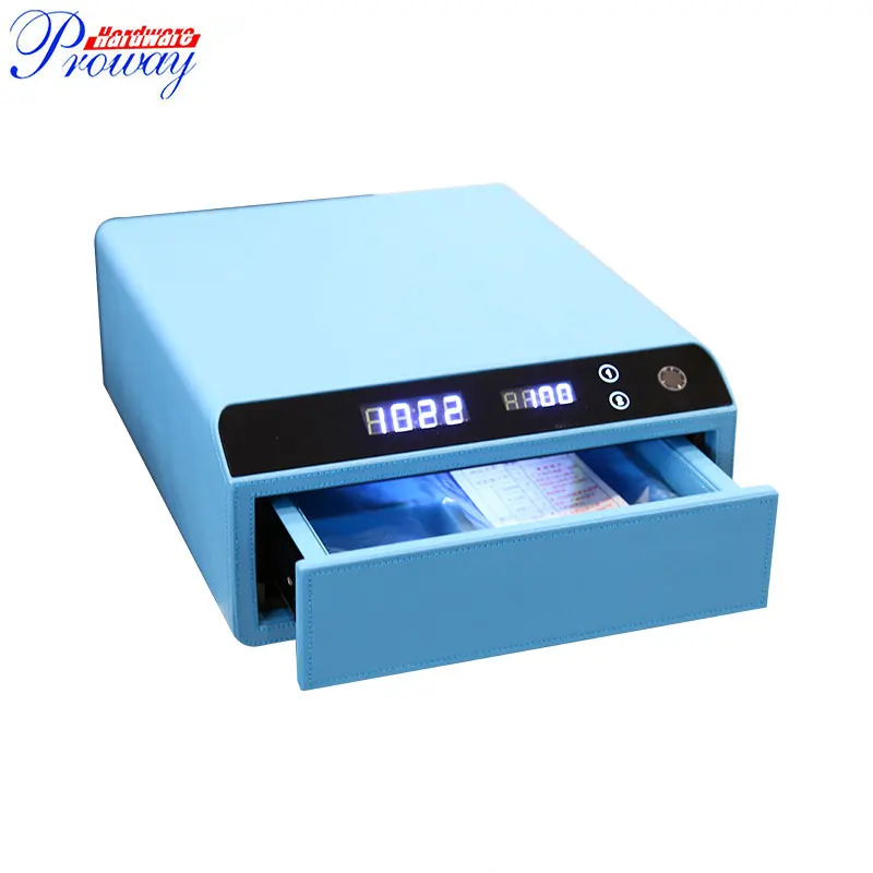 Mini Luxury Digital Security Biometric Safe Drawer Safe Box Fingerprint Safety Box Cabinet Anti-theft Jewelry Safe Box for Money