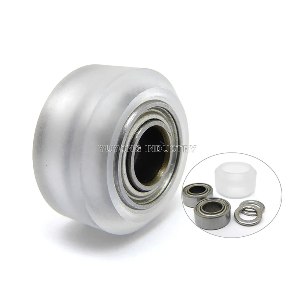 High precision CNC clear Polycarbonate Xtreme Mini v wheel Assy for V-slot linear rail,C-Beam Rail,3D printer parts