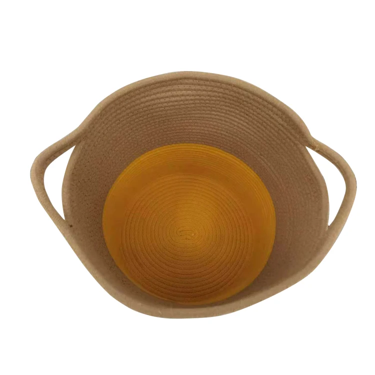 
Best price woven baby laundry hamper baskets with cotton rope 