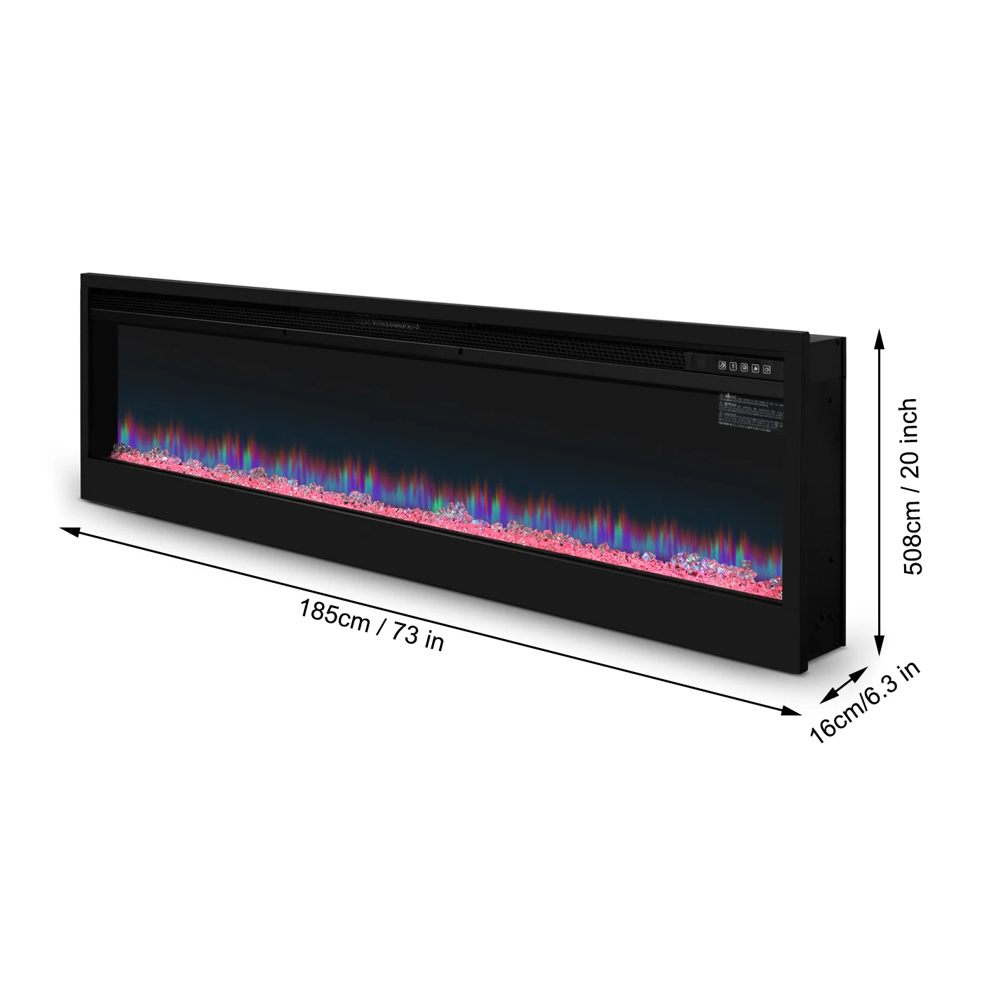 110V 220V Home Decorative Heater 3D Flame Recessed Wall Mounted Electric Fireplace Elektrische Sfeerhaard