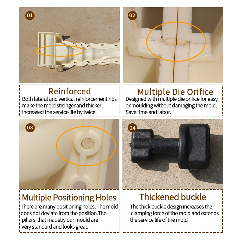 Fast Delivery concrete baluster molds balustrade moulds reusable fence post railing balister barrier vase pillar balcony bollard