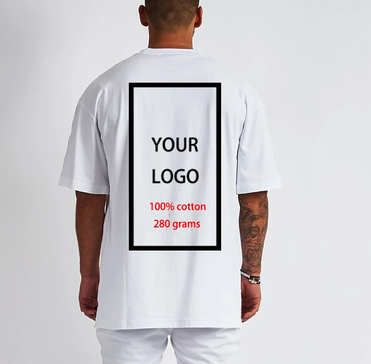 Высококачественная Мужская белая футболка из 100% чистого хлопка, новый стиль, пользовательская трафаретная печать, футболка с логотипом на заказ