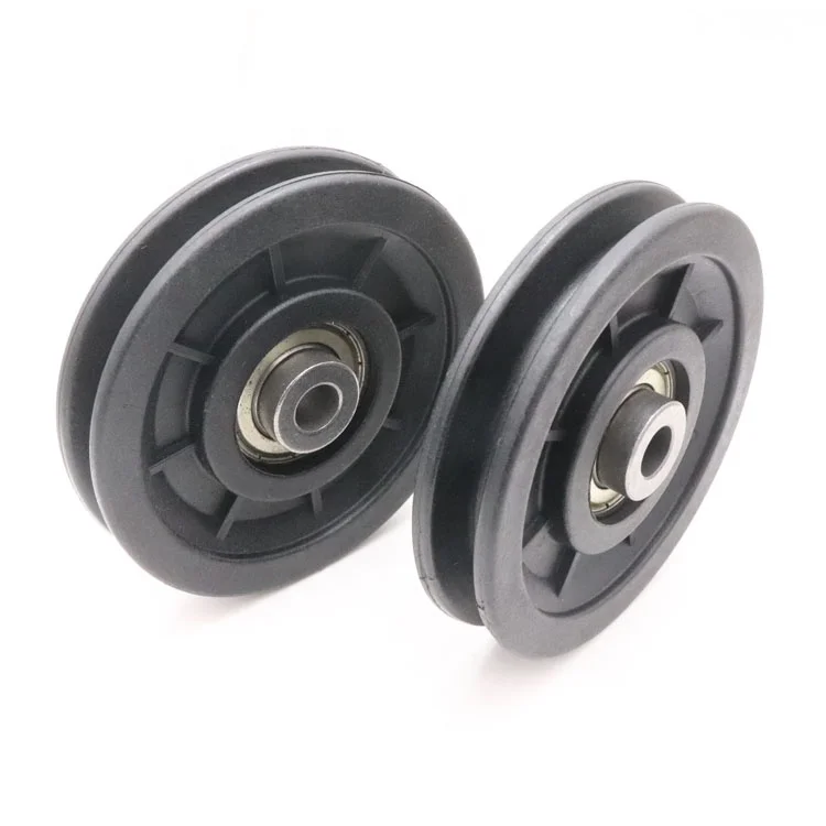 Fitness Equipment Pulley U groove nylon roller wheel 6202ZZ protruding bearing roller for fitness 10*91*18*25mm
