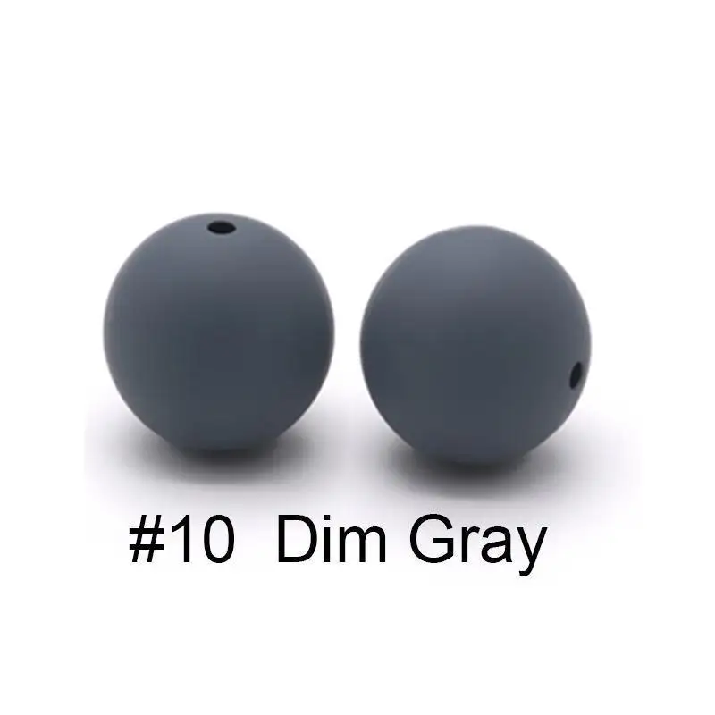 silicone beads 15mm 15MM Silicone Beads Round Loose Mix Print Beads For Jewelry Making DIY KeyChain Pen Bracelet Necklace