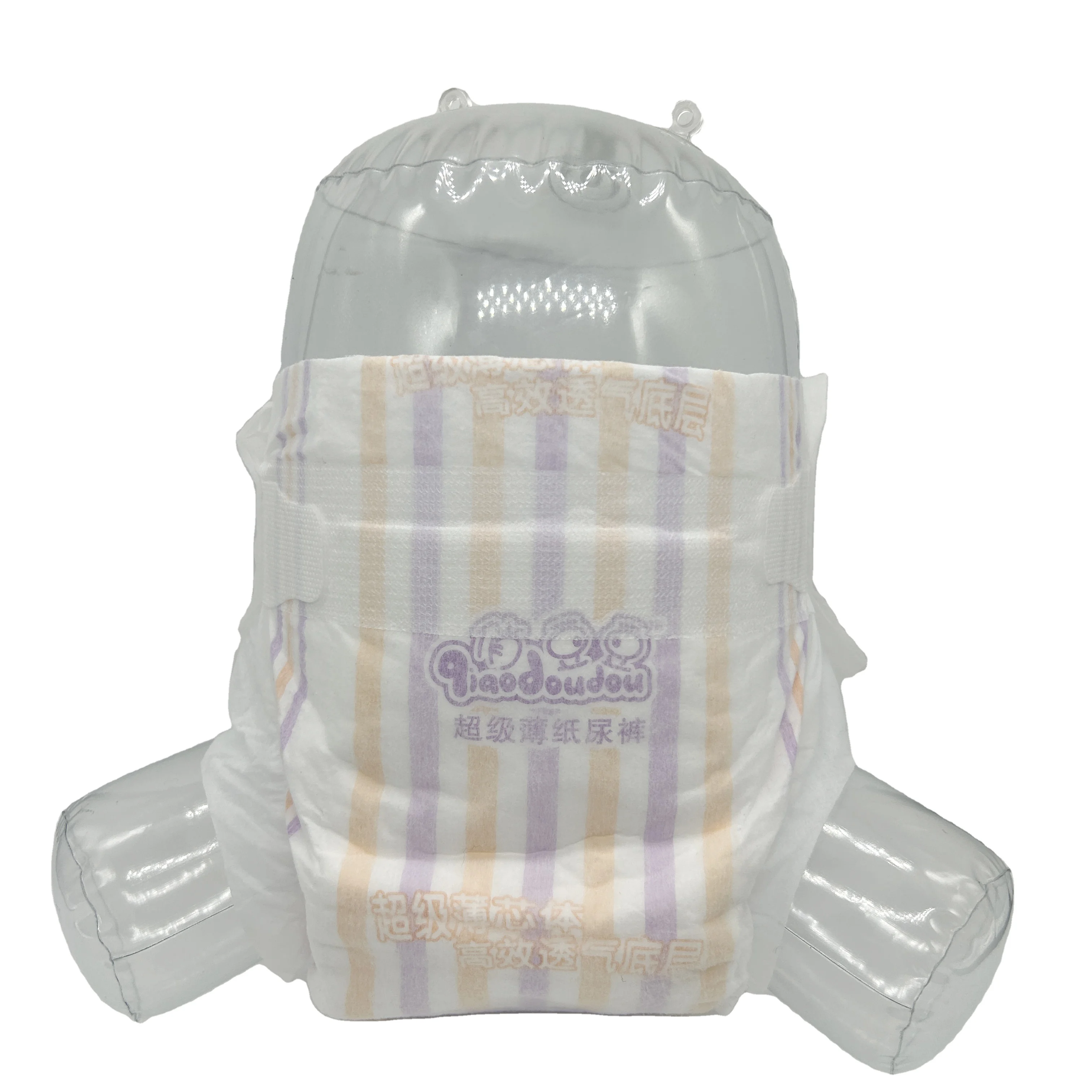 Высококачественные детские подгузники из пуховой целлюлозы, суперпоглощающий тисненый верхний лист, 3 линии, влажный индикатор, супермягкий задний лист