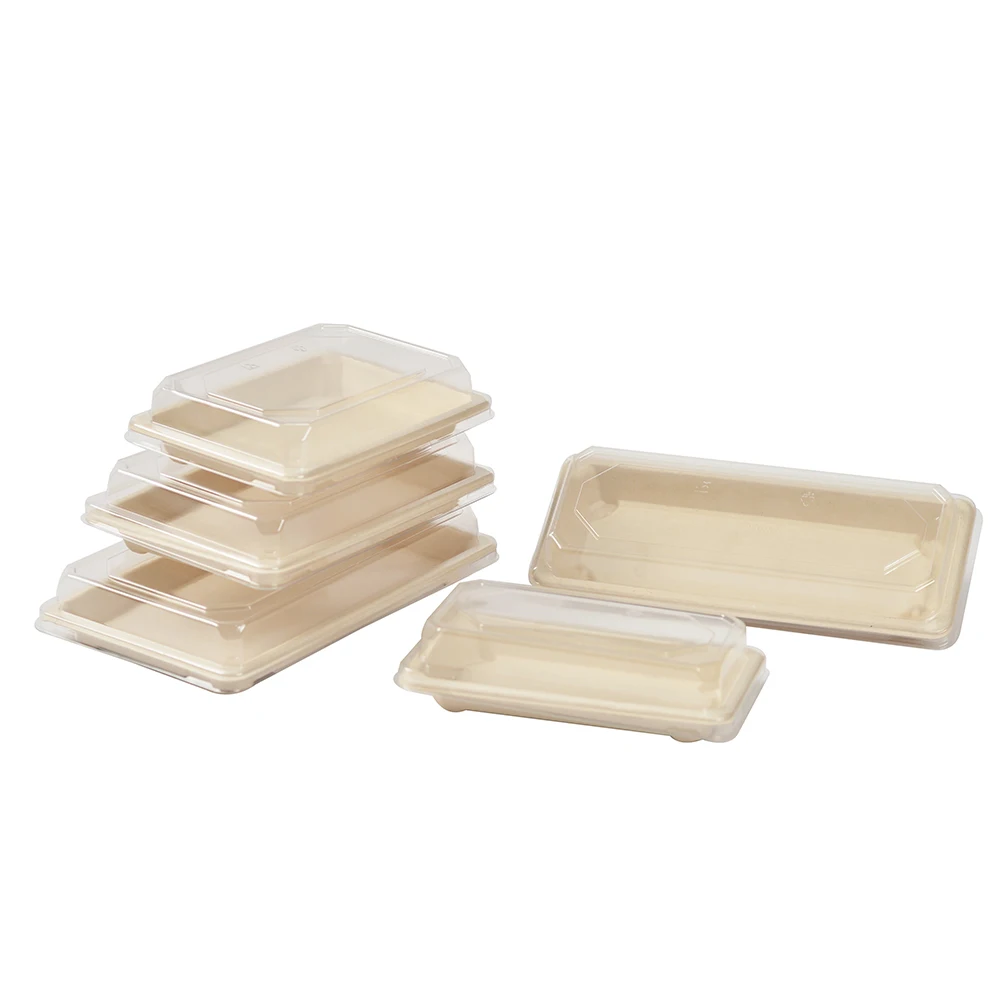Sugarcane Biodegradable Compostale Takeaway Food Packing trays