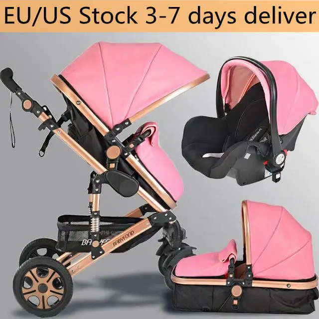 Babyfond Fast Shipping Door To Door Luxury Baby Stroller 3 in 1 poussette 3 en 1 bebe