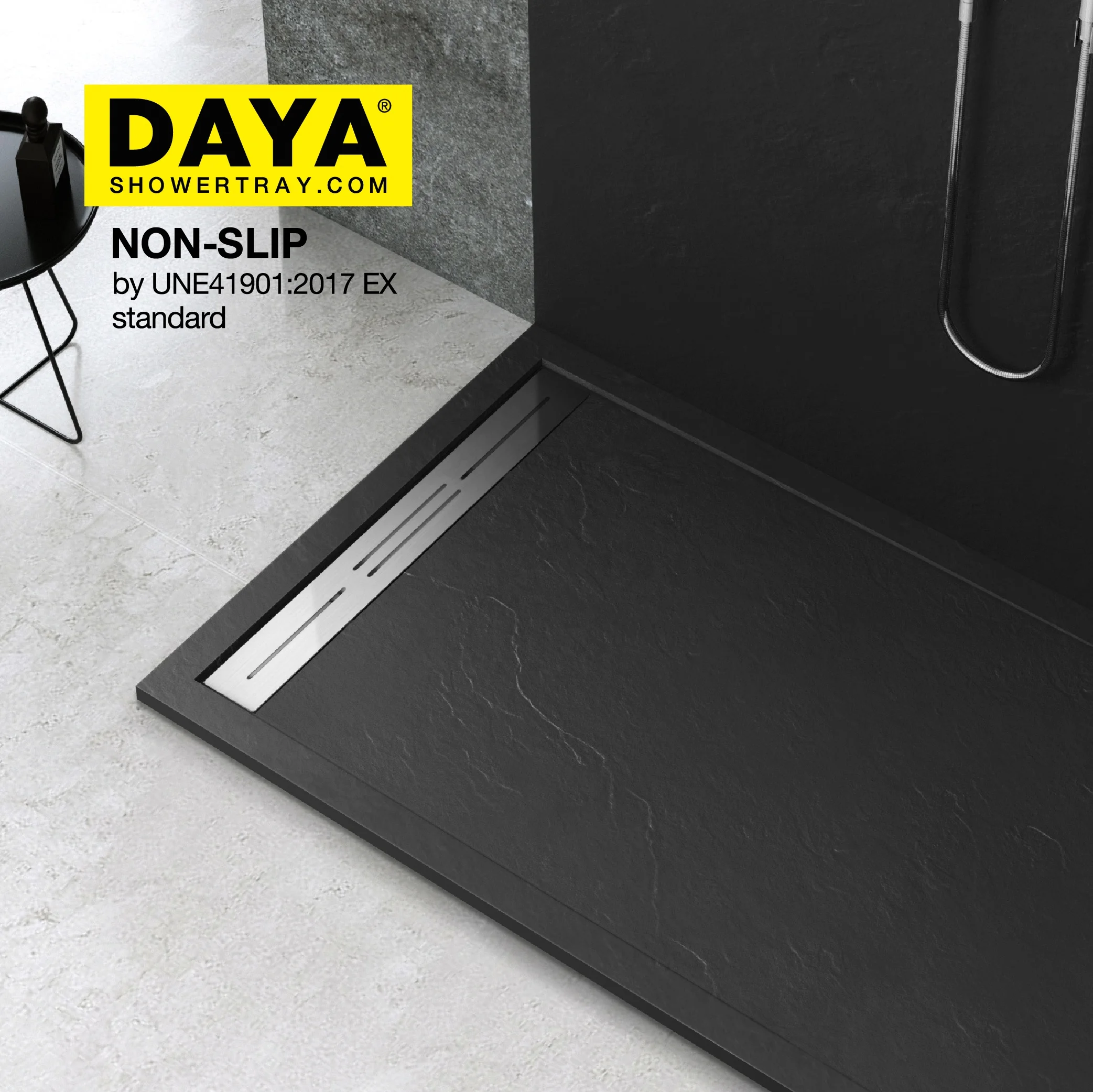 Daya Apartment Bathroom Shower Base Italian Artificial Stone Shower Tray Bespoke Shower Pan