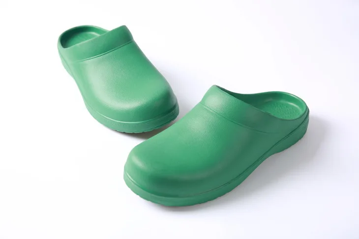 Factory Custom green kitchen-shoes soft hotel kitchen work shoes non slip chef cook chef safety shoes