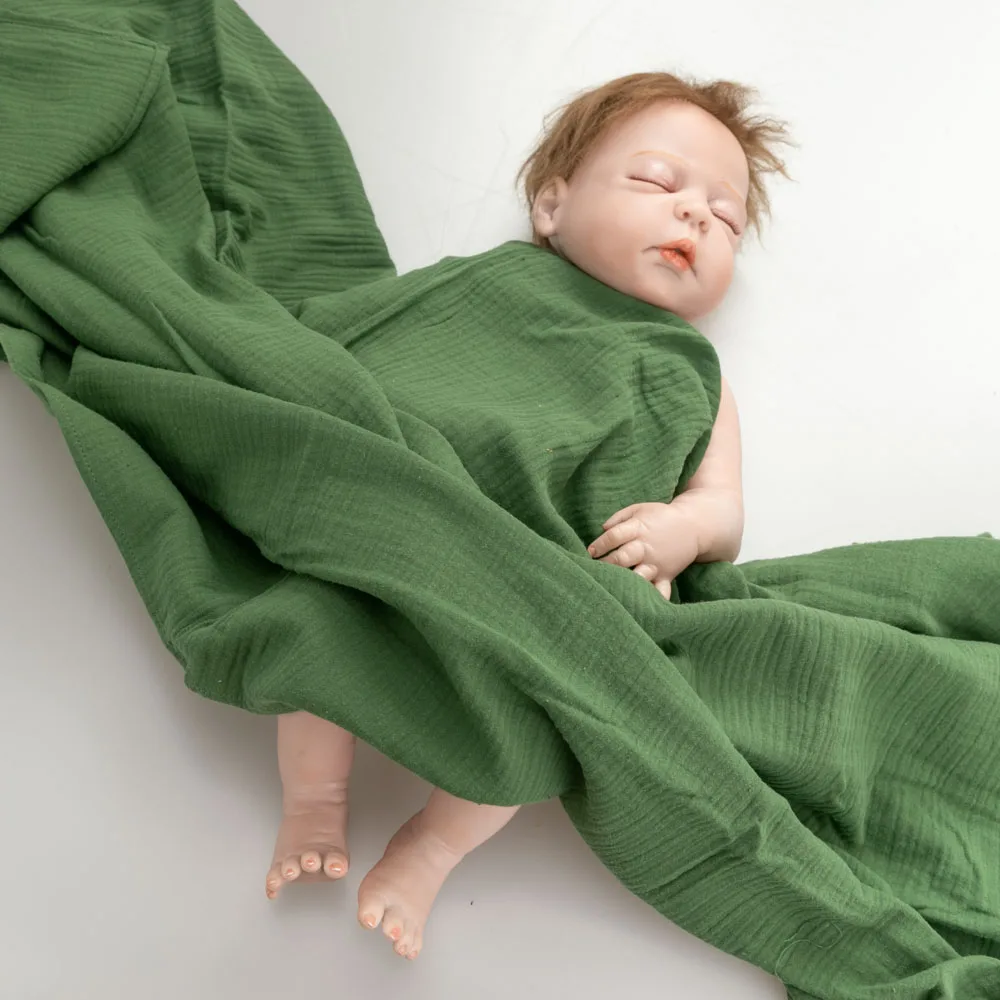 Good quality factory price newborn baby wrap organic muslin swaddle blanket