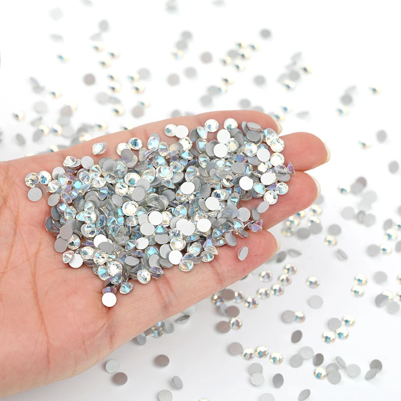 No.1 Factory Wholesale 100% Good Feedback Glass Stone Flat Back Cold Fixation Non Hot Fix Crystal Rhinestone for Women Bikini