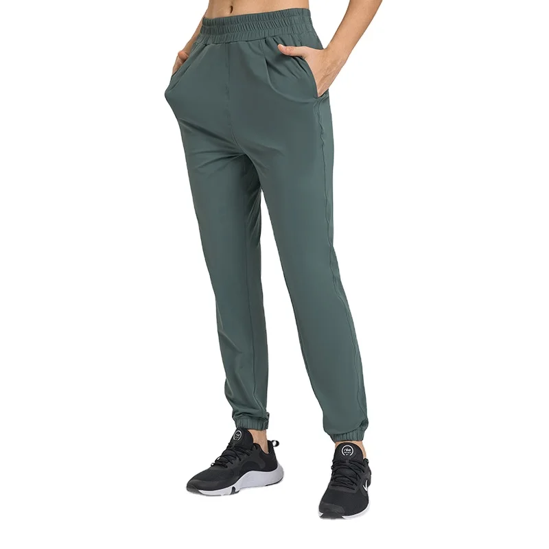 wholesale high waist jogger pant nylon spandex women sports pant