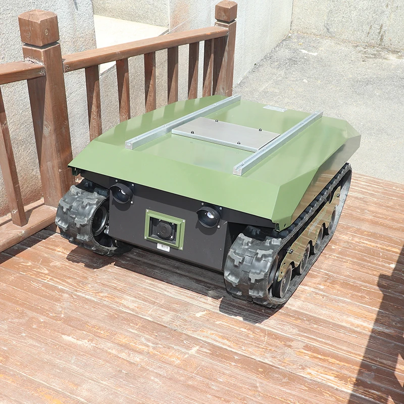 300kg Payload All Terrain Rubber Caterpillar Crawler Tank Tracked Undercarriage Unmanned Vehicle Robot Chassis Platform TINS-13