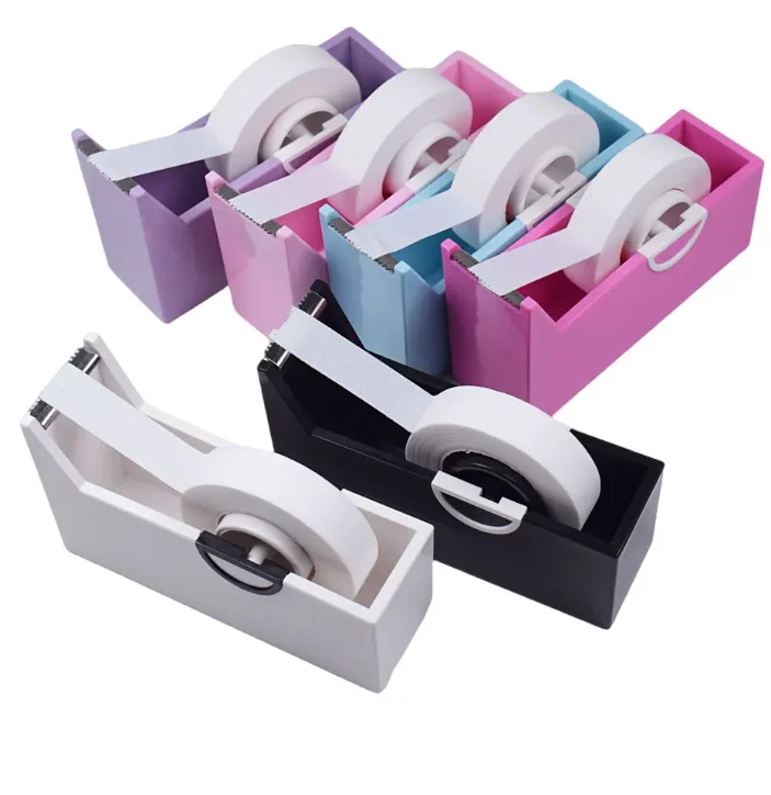 Eyelash Extension Tape Holder Base Lash Adhesive Tape Cutter Dispenser Grafting Lash Plastic Rotating Tape Cutting Makeup Tool