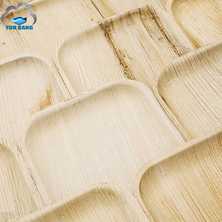 High quality and low price disposable ecological dinner palm leaf plate
