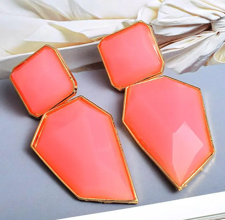 WIIPU Wholesale ZA Clear Pure Resin Drop Earrings Like Crystal Hanging Elegant Irregular Dangle Earrings Fine Jewelry For Wonmen