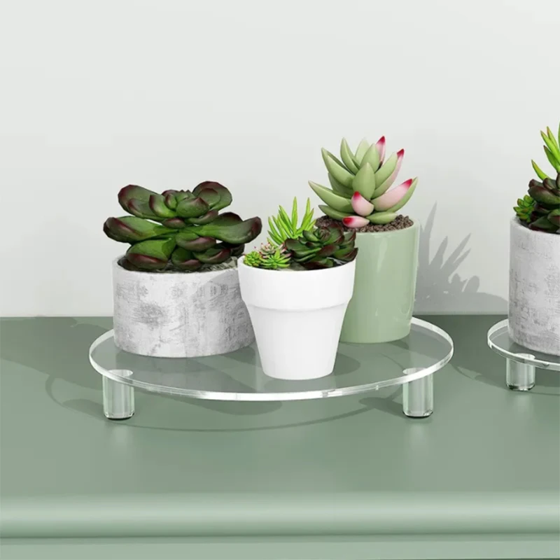 Acrylic decorative tray, clear waterproof plant and bathroom supplies tray, cake pan food tray