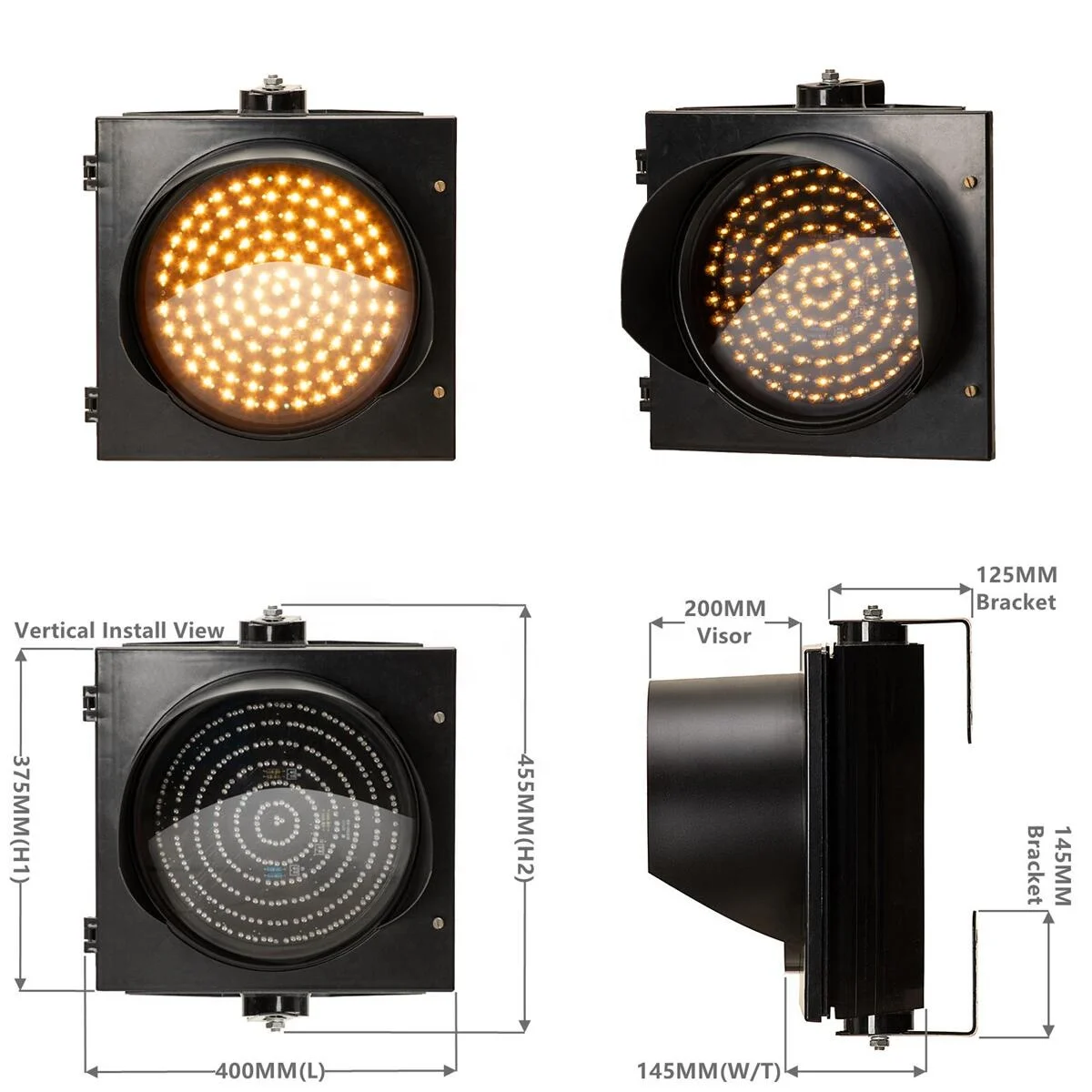 300MM 1-Aspect Red Yellow Green RYG Ball Smart Traffic Light