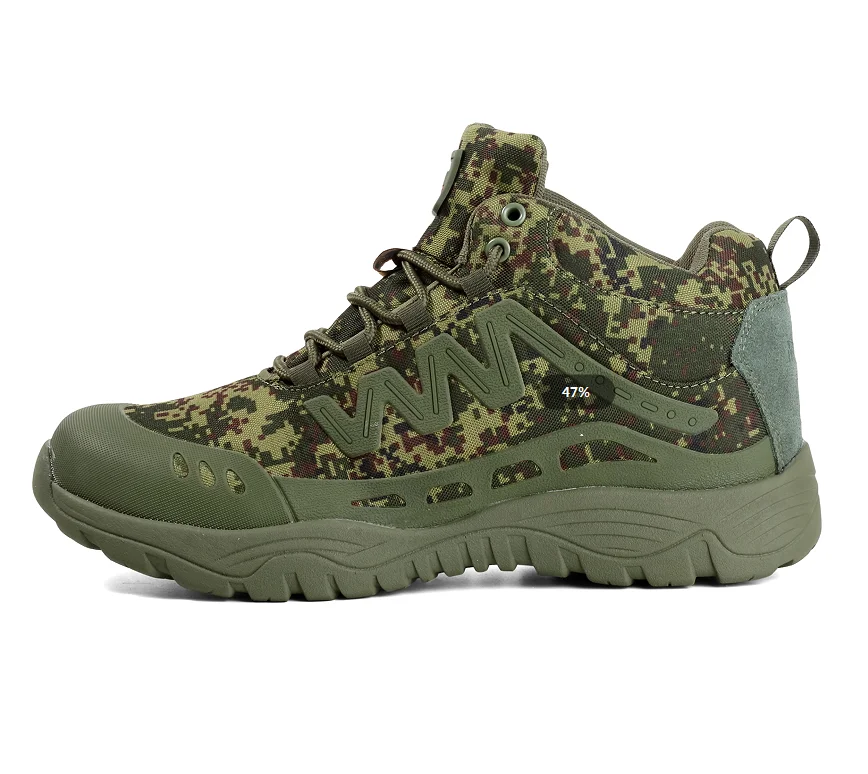 DF A162  AK AEISK Russia Green Camouflage middle cut sports training shoes canvas ankle boots MG boots