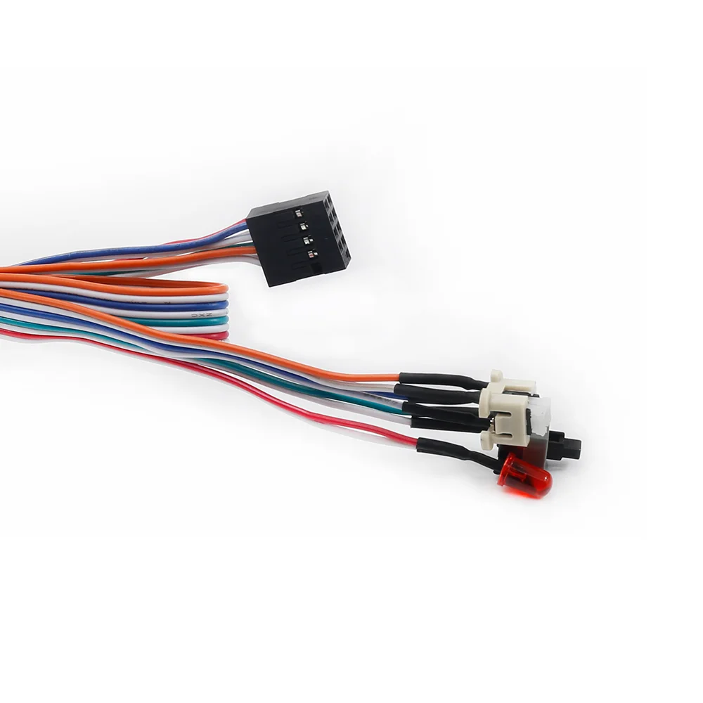 PC Case On/Off Reset Button Power Switch with led Reset Switch Motherboard HDD Computer Replacement Cable